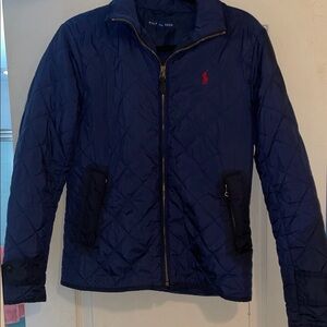 Ralph Lauren Dark Blue Jacket with Gold Zipper